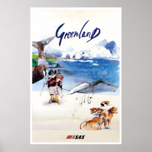 Groenland Poster Vintage Afdruk Reis Kunst Reizige