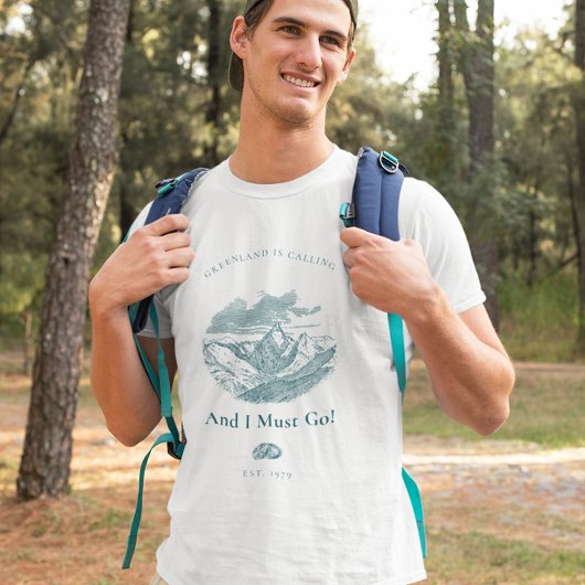 Groenland roept en ik moet gaan t-shirt