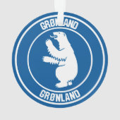 Groenland Ronde Embleem Ornament (achterkant)