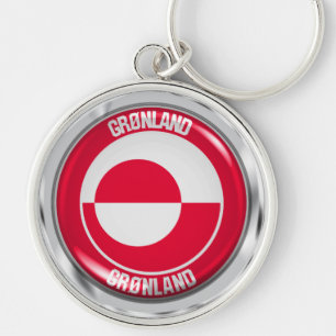 Groenland Ronde Embleem Sleutelhanger