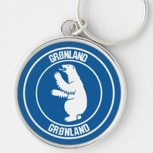 Groenland Ronde Embleem Sleutelhanger