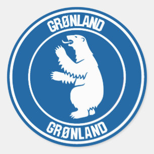 Groenland Ronde Embleem Sticker