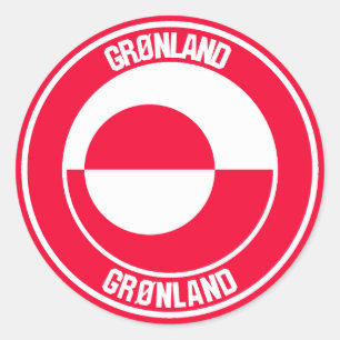 Groenland Ronde Embleem Sticker