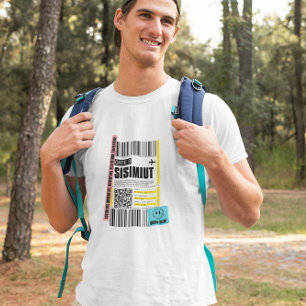 Groenland Sisimiut Arctic Travel Baggage Label T-shirt