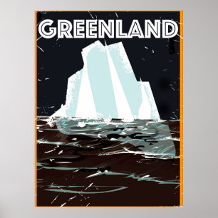 Groenland vintage reisposter poster