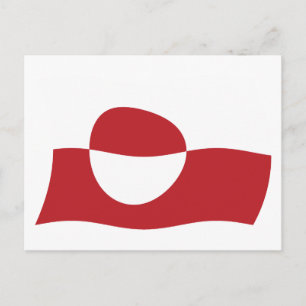 Groenland Vlag Ansichtkaart Briefkaart