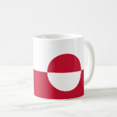 Groenland Vlag Keramische Mok (Voorkant rechts)