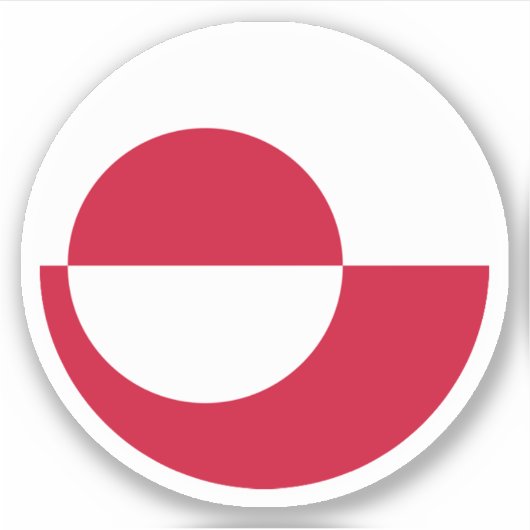 Groenland Vlag Ronde Sticker (Voorkant)
