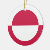 Groenland-vlaggenembleem Keramisch Ornament (Links)