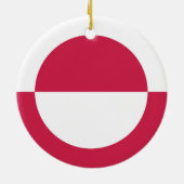 Groenland-vlaggenembleem Keramisch Ornament (Achterkant)