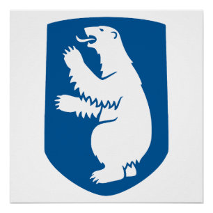 Groenland wapen wapens land symbool embleem vlag h perfect poster
