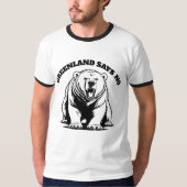 Groenland zegt nee t-shirt (Voorkant)