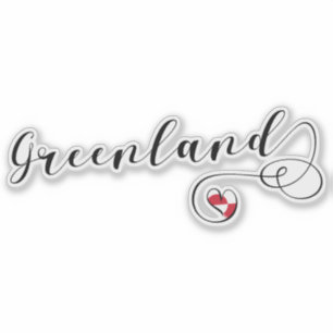Groenlandse hartvlag sticker