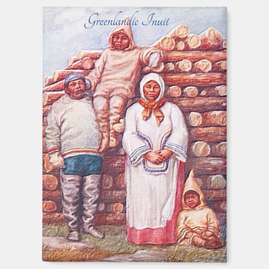 " Groenlandse Inuit" Magneet (Voorkant)