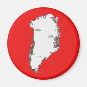 Groenlandse kaart Magnet Magneet