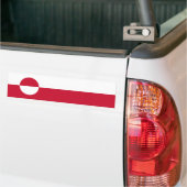 Groenlandse vlag bumpersticker (Op Truck)