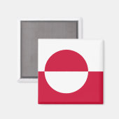 Groenlandse vlag GL Magneet (Voorkant / Achterkant)
