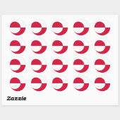 Groenlandse vlag GL Ronde Sticker (Vel)