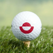 Groenlandse vlag golfballen (Insitu Shirt)