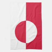 Groenlandse vlag handdoek (Verticaal)