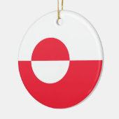 Groenlandse vlag keramisch ornament (Links)