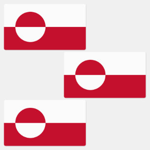 Groenlandse vlag labels