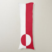 Groenlandse vlag lichaamskussen (Voorkant Verticaal)