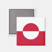 Groenlandse vlag magneet (Voorkant / Achterkant)