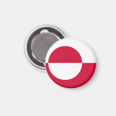 Groenlandse vlag Magnet Magneet (Voorkant / Achterkant)