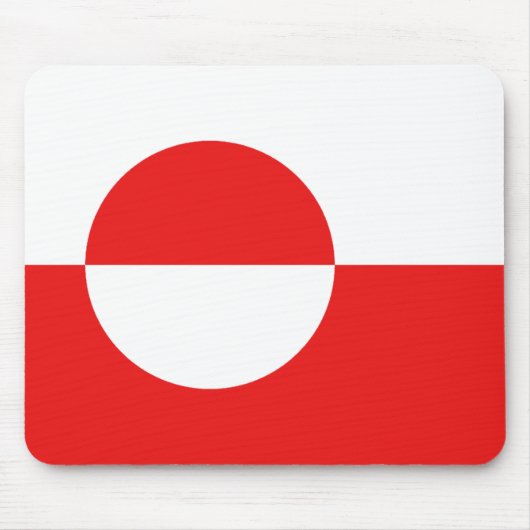 Groenlandse vlag Mousepad Muismat (Voorkant)