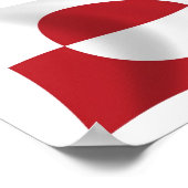 Groenlandse vlag Poster afdrukken (Hoek)