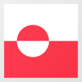 Groenlandse vlag raamsticker (Vel)