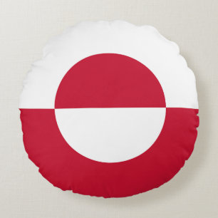 Groenlandse vlag rond kussen