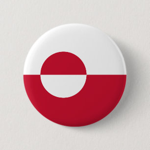 Groenlandse vlag ronde button 5,7 cm