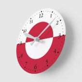 Groenlandse vlag ronde klok (Hoek)