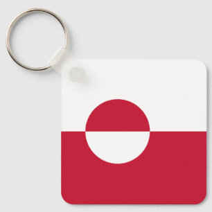 Groenlandse vlag sleutelhanger