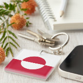 Groenlandse vlag sleutelhanger (Voorkant Rechts)