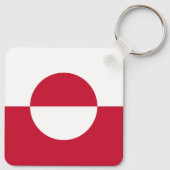 Groenlandse vlag sleutelhanger (Achterkant)