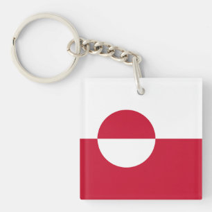 Groenlandse vlag sleutelhanger