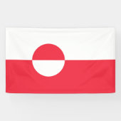 Groenlandse vlag spandoek (Horizontaal)