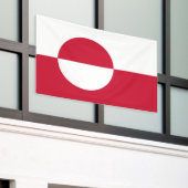 Groenlandse vlag spandoek (Buitenkant Gebouw)