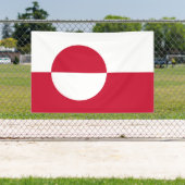 Groenlandse vlag spandoek (Insitu)