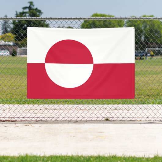 Groenlandse vlag spandoek (Insitu)