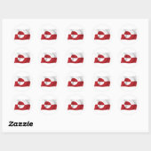 Groenlandse Vlag Sticker (Vel)