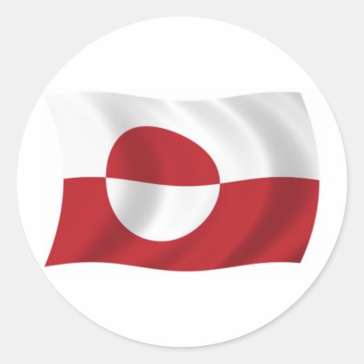 Groenlandse Vlag Sticker (Voorkant)