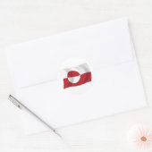 Groenlandse Vlag Sticker (Envelop)