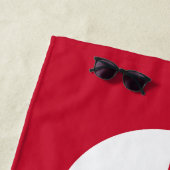 Groenlandse vlag strandlaken (In situ)