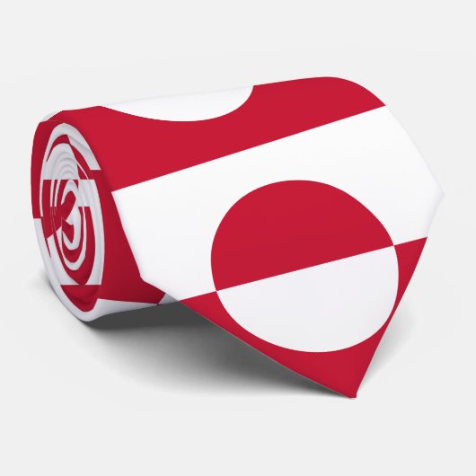 Groenlandse vlag stropdas (Opgerold)