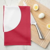 Groenlandse vlag theedoek (Quarter Fold)