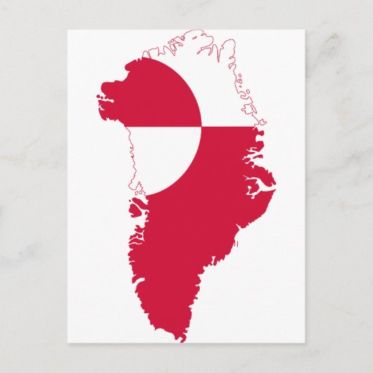 Groenlandse vlaggenKaart GL Briefkaart (Voorkant)